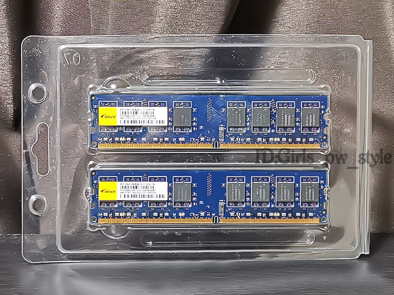 最安送料140円 Elixir エリクサー 1GBx2(合計2GB) DDR2 PC5300 M2Y1G64TU8HB4B-3C_画像1