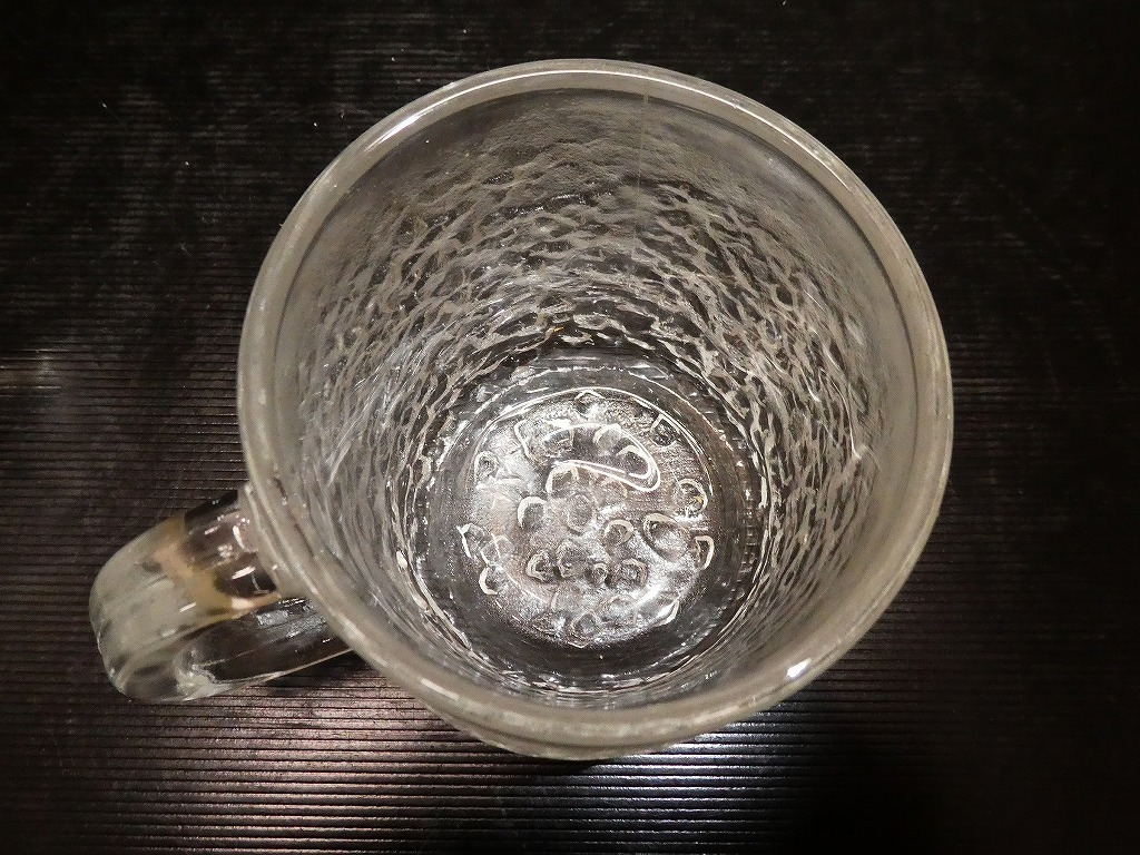 ●トーヨーグラス ジョッキ6客 ビールジョッキ 昭和レトロ 東洋 プレスガラス ジュースグラス 重厚感 当時物●_画像8