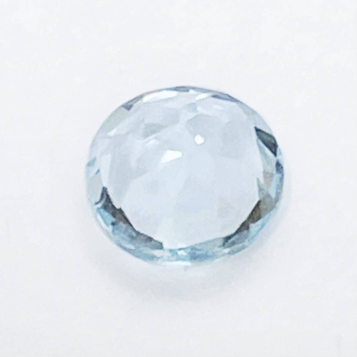 天然　トパーズ　ライトブルー　ルース　1.135ct　ブリリアントカット　裸石　宝石　綺麗♪_画像5