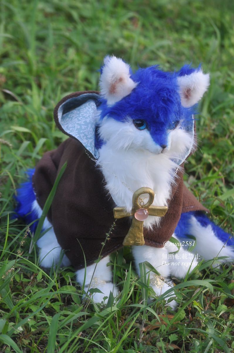 muu アートドール 狼 幻獣 オオカミ ぬいぐるみ ハンドメイド