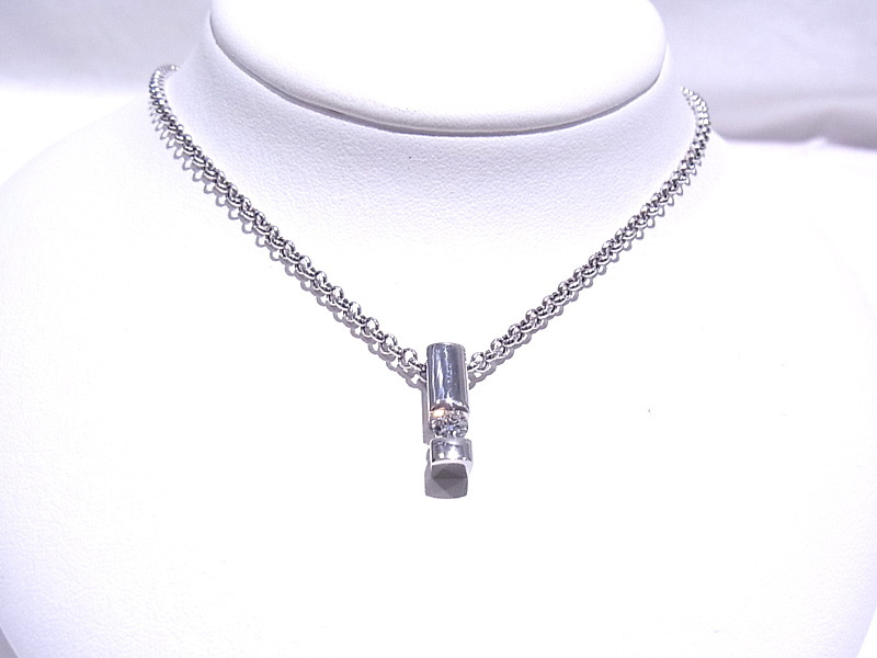 K18WG 750 ホワイトゴールド ネックレス ダイヤモンド 0.307ct