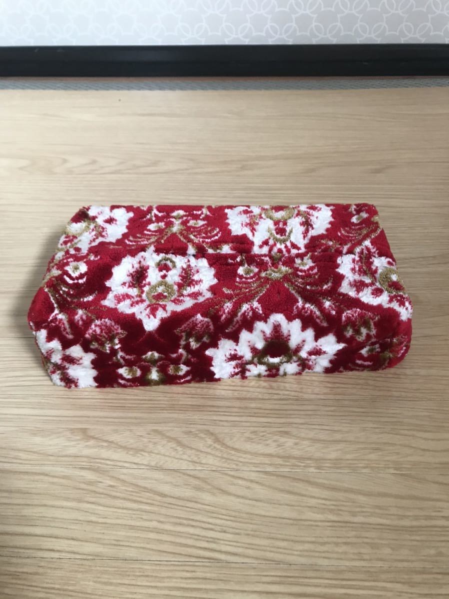 新品　新格子赤　ティッシュカバー　金華山　デコトラ　レトロ_画像2