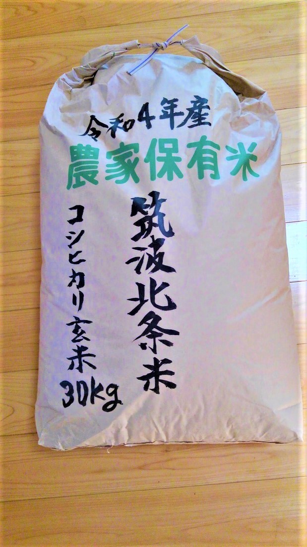 新米・筑波北条米玄米30K詰め・北条米・茨城県産コシヒカリ 新米・筑波北条米玄米30K詰め・北条米・茨城県産コシヒカリ