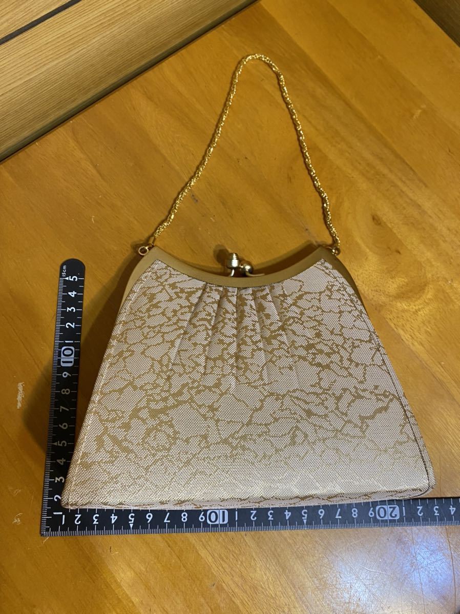 和裝バッグ パーティバッグ　てさげ　和裝小物　ゴールド
