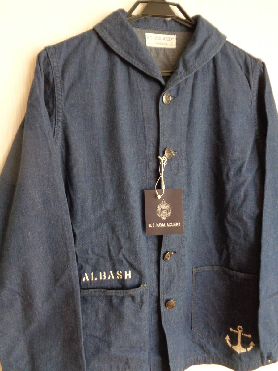 希少 新品 デッド ウエアハウス 40's u s navy ショール カラー 希少 新品 デッド ウエアハウス 40's u s navy ショール カラー