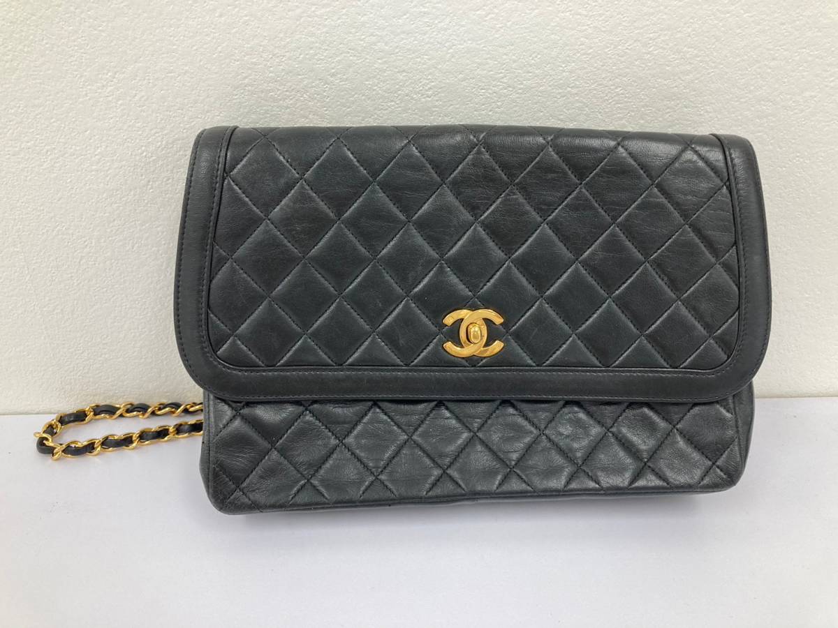 1円〜】 CHANEL シャネル マトラッセ ラムスキン ショルダーバッグ