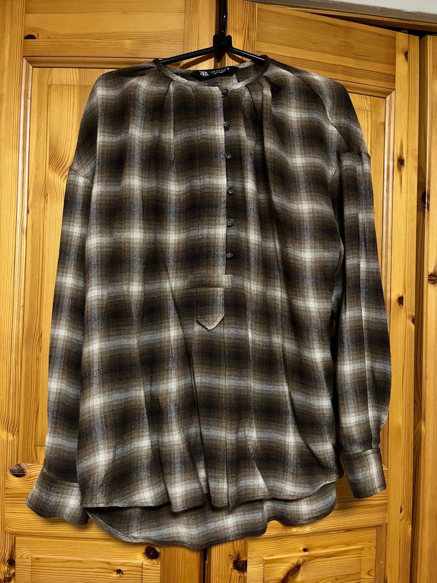 ZARA チェック柄 トップス