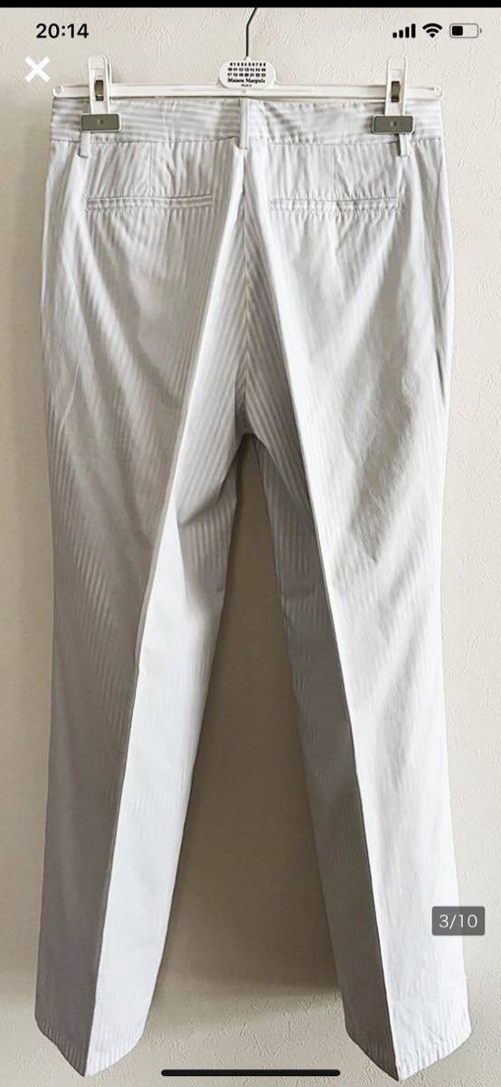 【美品】マルタン マルジェラ ⑩ WHITE LAYERED PANTS 46 白　イタリア製　ここのえタグ_画像3