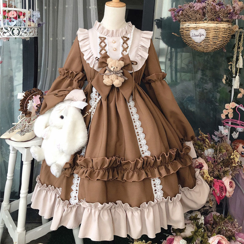 限定特価 膝丈ワンピース 軍服 ロリータ ワンピース ゴスロリ ドレス 紫 L surplace.studio