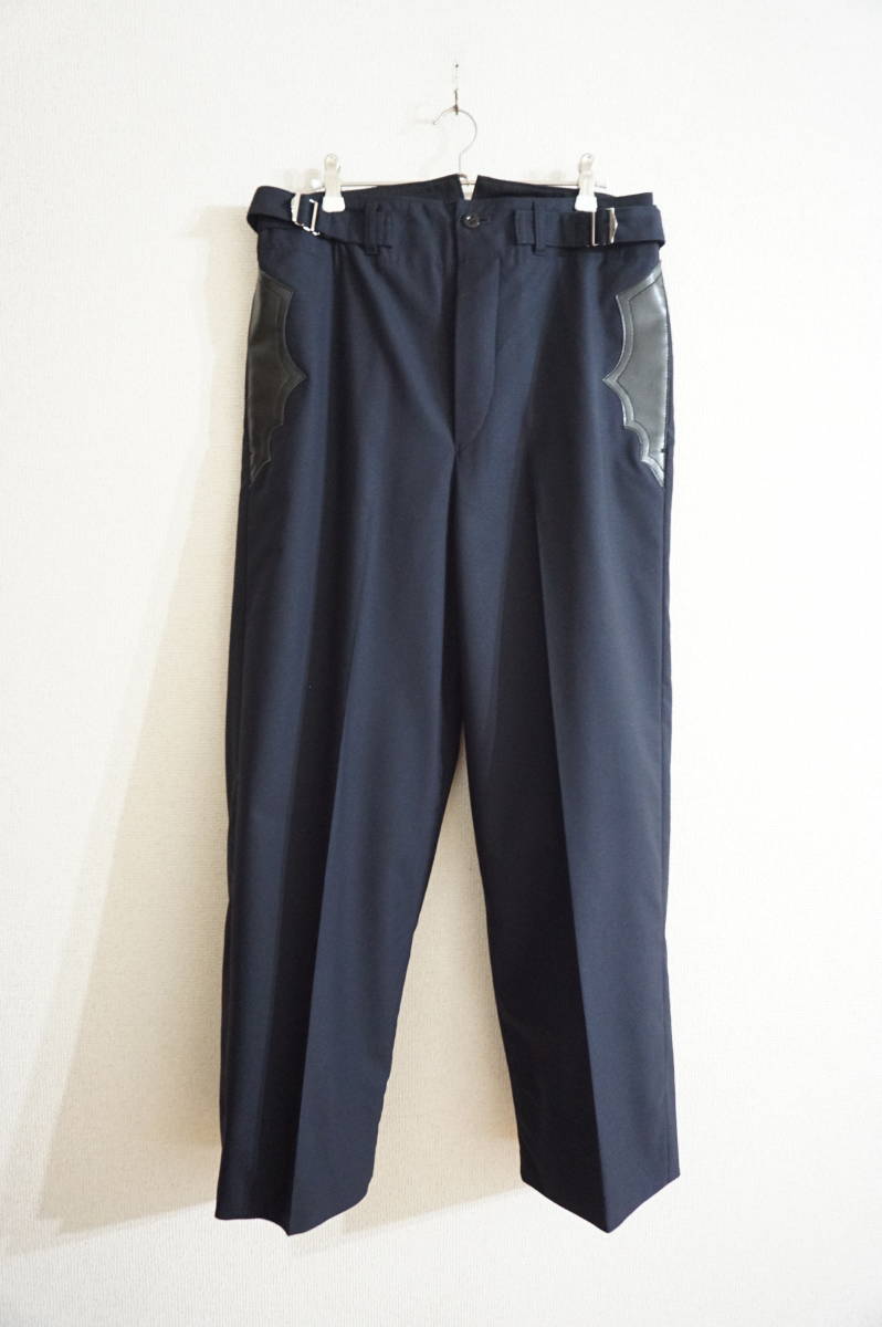 未使用 TOGA VIRILIS 2021AW Stretch pants ウエスタンポケットデザイン メンズ パンツ スラックス ネイビー 46_画像1