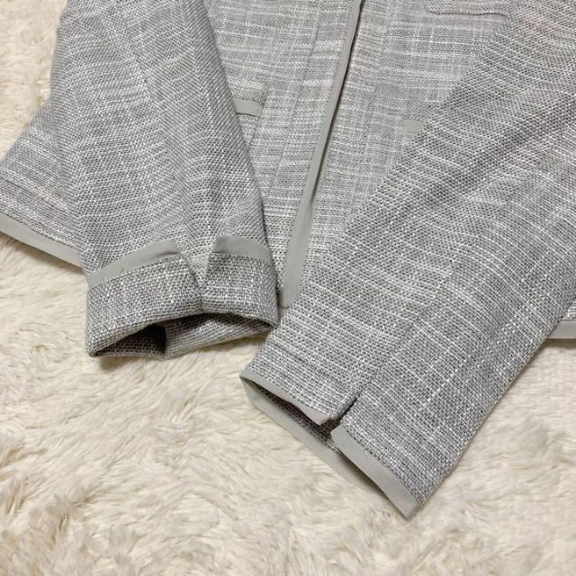 タグ付き・未使用anyFAM オンワード樫山 ツイード ノーカラージャケット 2サイズ エニィファム