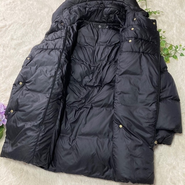 美品ユニクロ×ジルサンダー +J ライトダウンコート ダウンジャケット ブラック レディース Sサイズ JIL SANDER UNIQLO