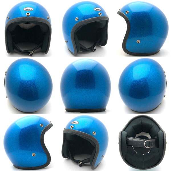 送料無料 Dead Stock 新品 箱付 BUCO BLUE METALFLAKE 54cm/デッドストックnos青ブルービンテージヘルメットsmallgtスモールブコline70s80s_画像2