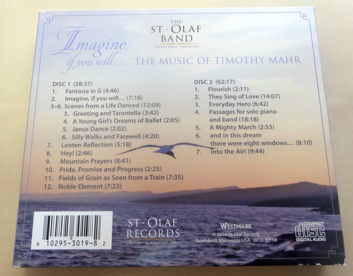 THE MUSIC OF TIMOTHY MAHR : The St. Olaf Band / IMAGINE IF YOU WILL 2枚組CD 　_画像2