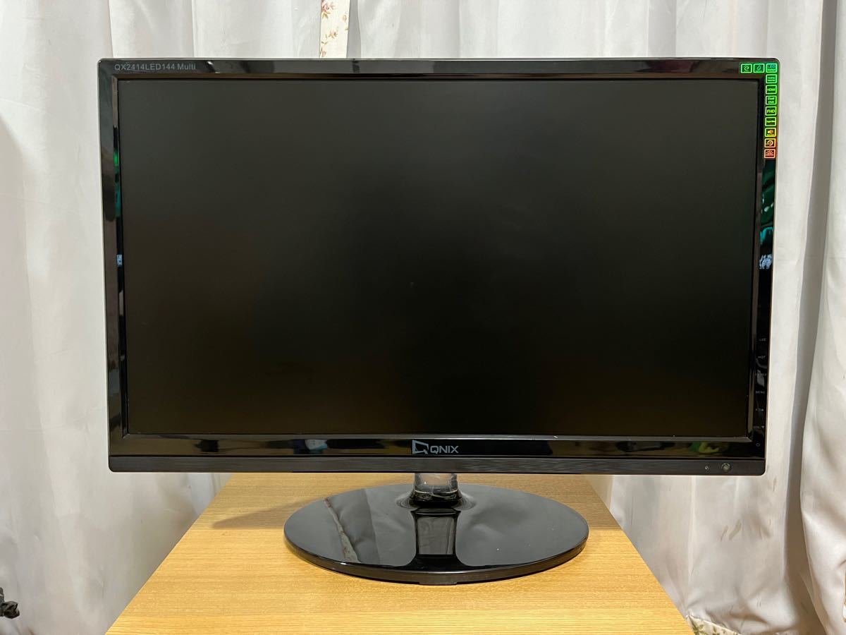 QNIX QX2414 LED MULTI 24インチ 144hz /フルHDゲーミングモニター美品/スピーカー内蔵搭載