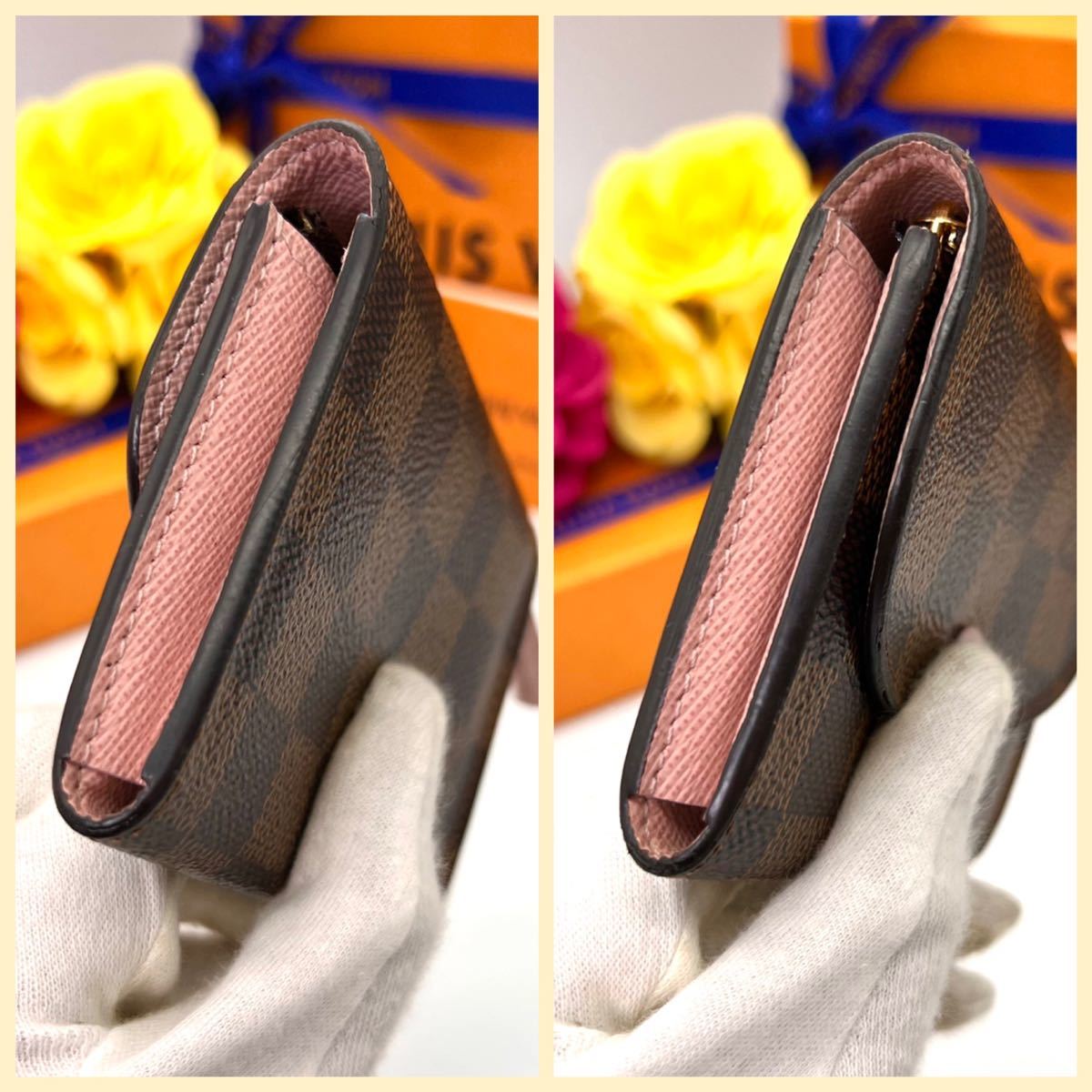 超美品☆ルイヴィトン ダミエ ポルトモネ・ロザリ 小銭入れ コイン