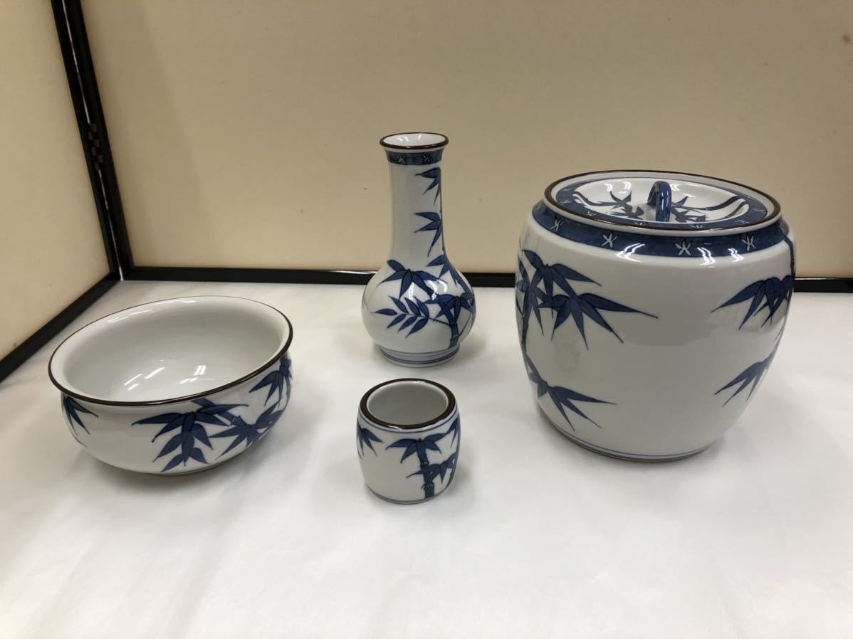 茶道具 古物品 皆具 染付 竹 手塚祥堂作 | charcas.gob.mx