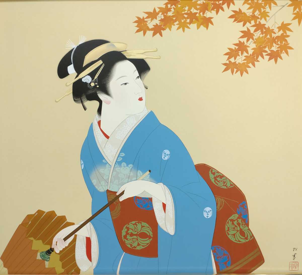 Yahoo!オークション - 『真作 シルクスクリーン/日本画家 上村 Yahoo!オークション - 『真作 シルクスクリーン/日本画家 上村