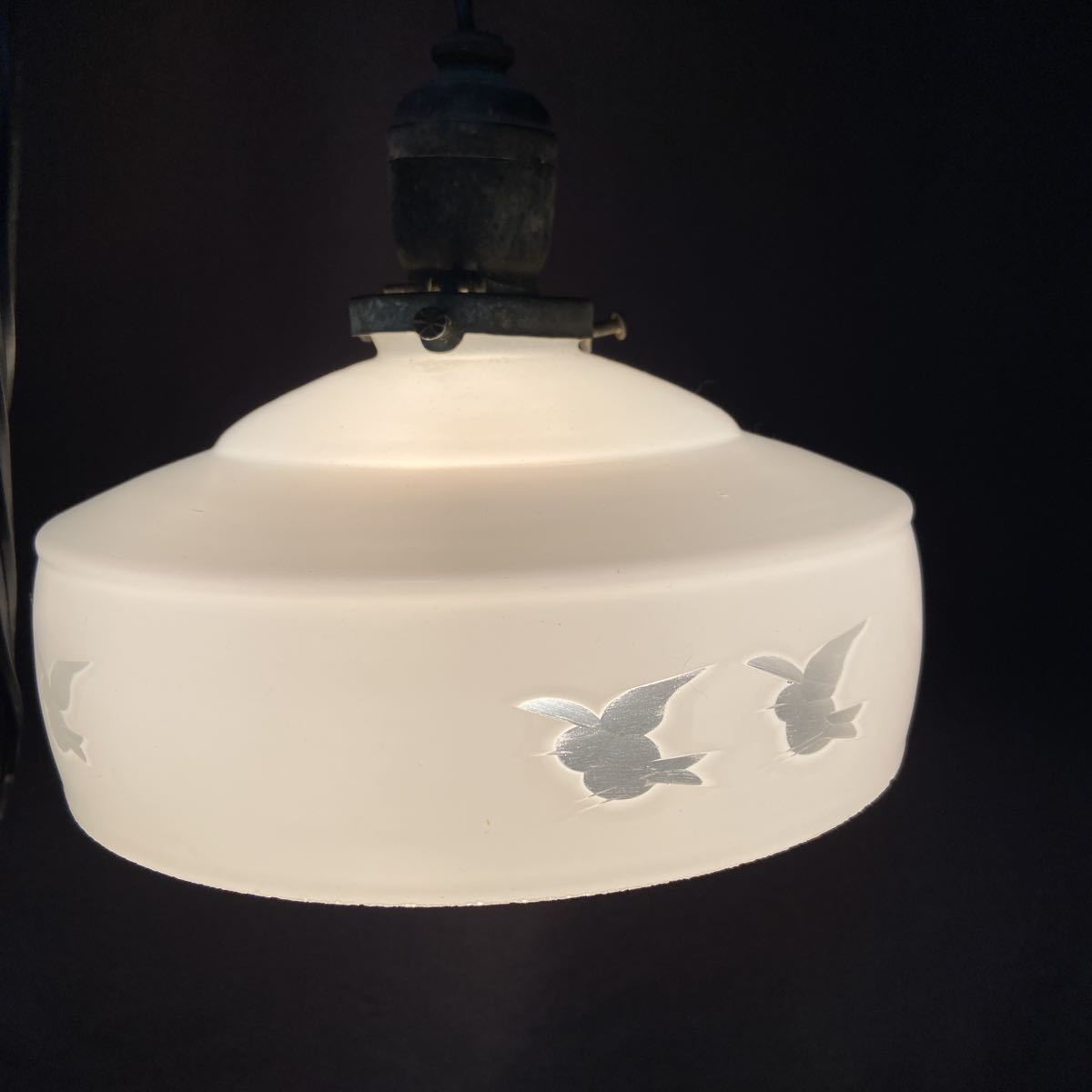 Yahoo!オークション - F-1071 昭和レトロ 照明器具 ナショナル 小鳥柄 