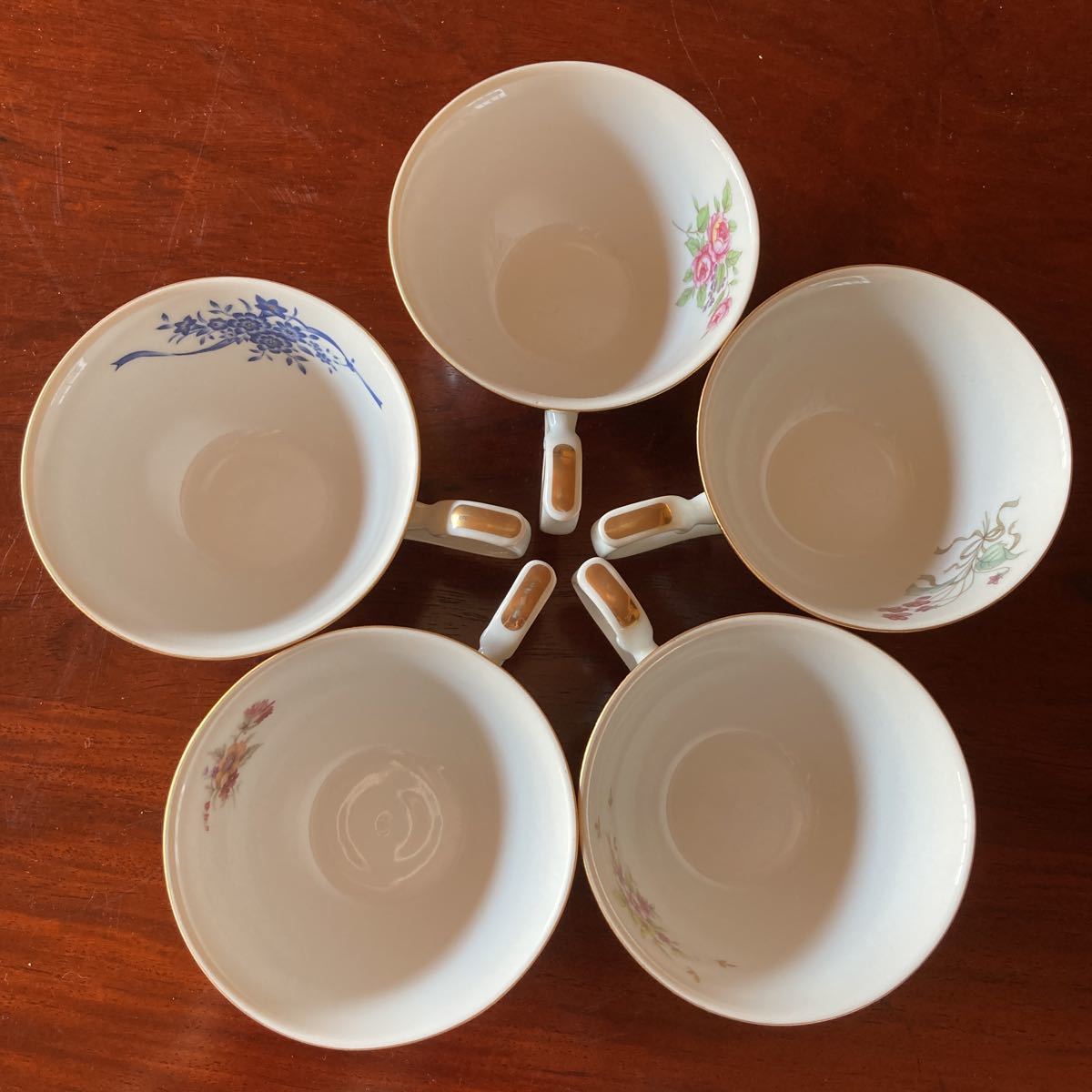 NARUMI カップ&ソーサー 花柄 5種類 5客セット ティーカップ コーヒーカップ_画像9