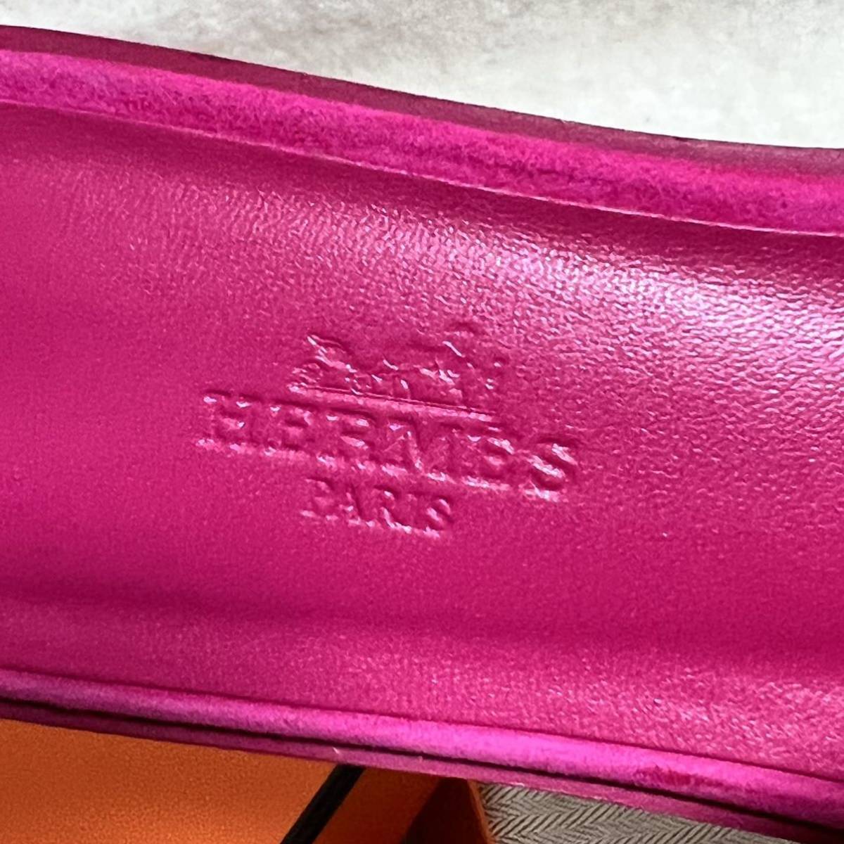エルメス HERMES 美品 オラン ORAN Hサンダル フラットシューズ 靴 22