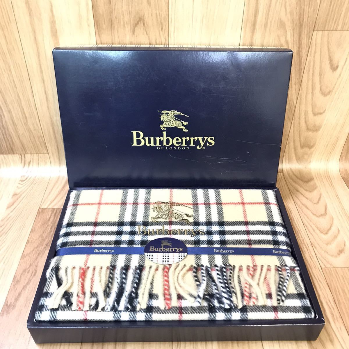 送料無料/未使用品/BURBERRY バーバリー ウール ひざ掛け 65x120cm/FGC