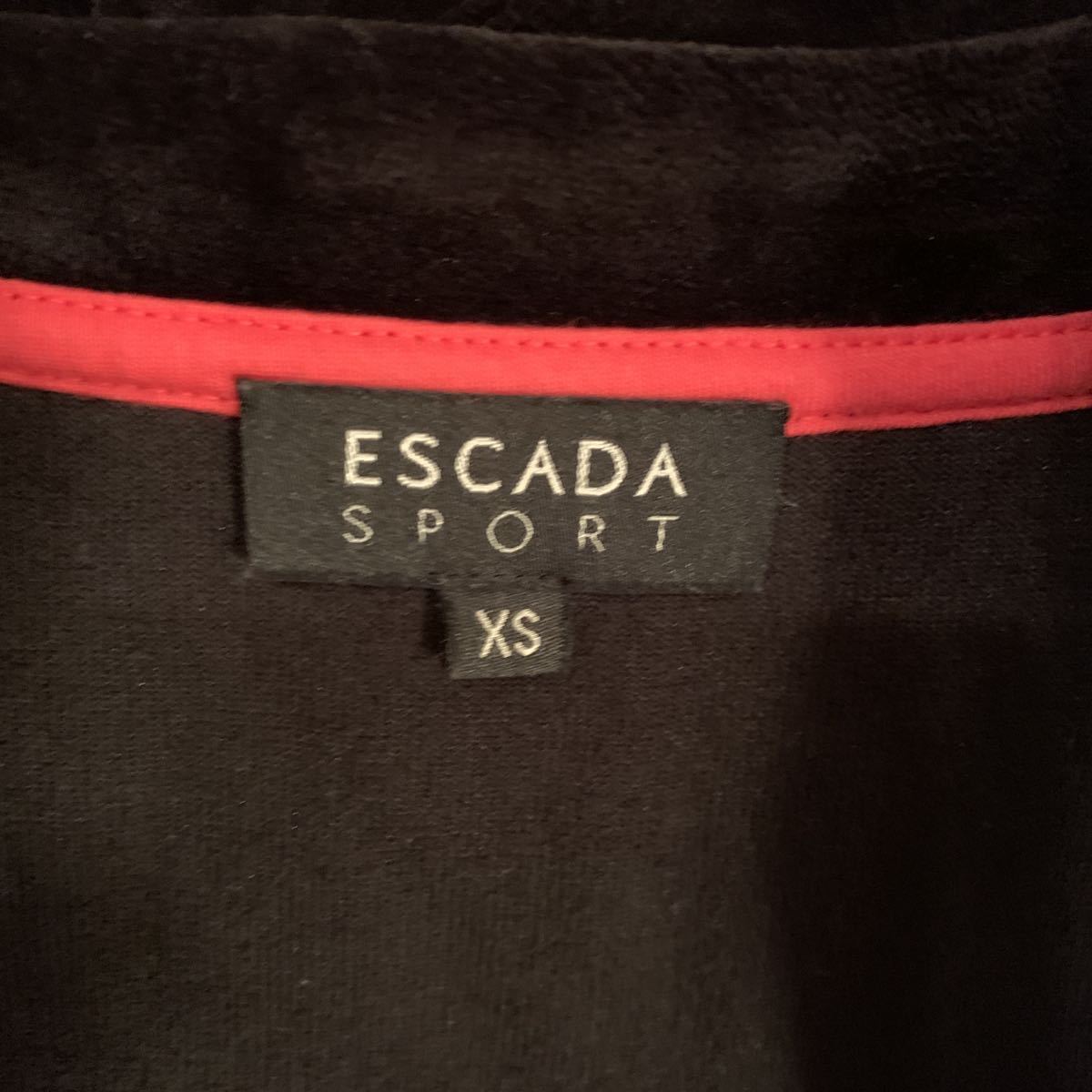 ESCADA SPORT Escada s порт велюр f-ti- петелька детали двойной Zip XS