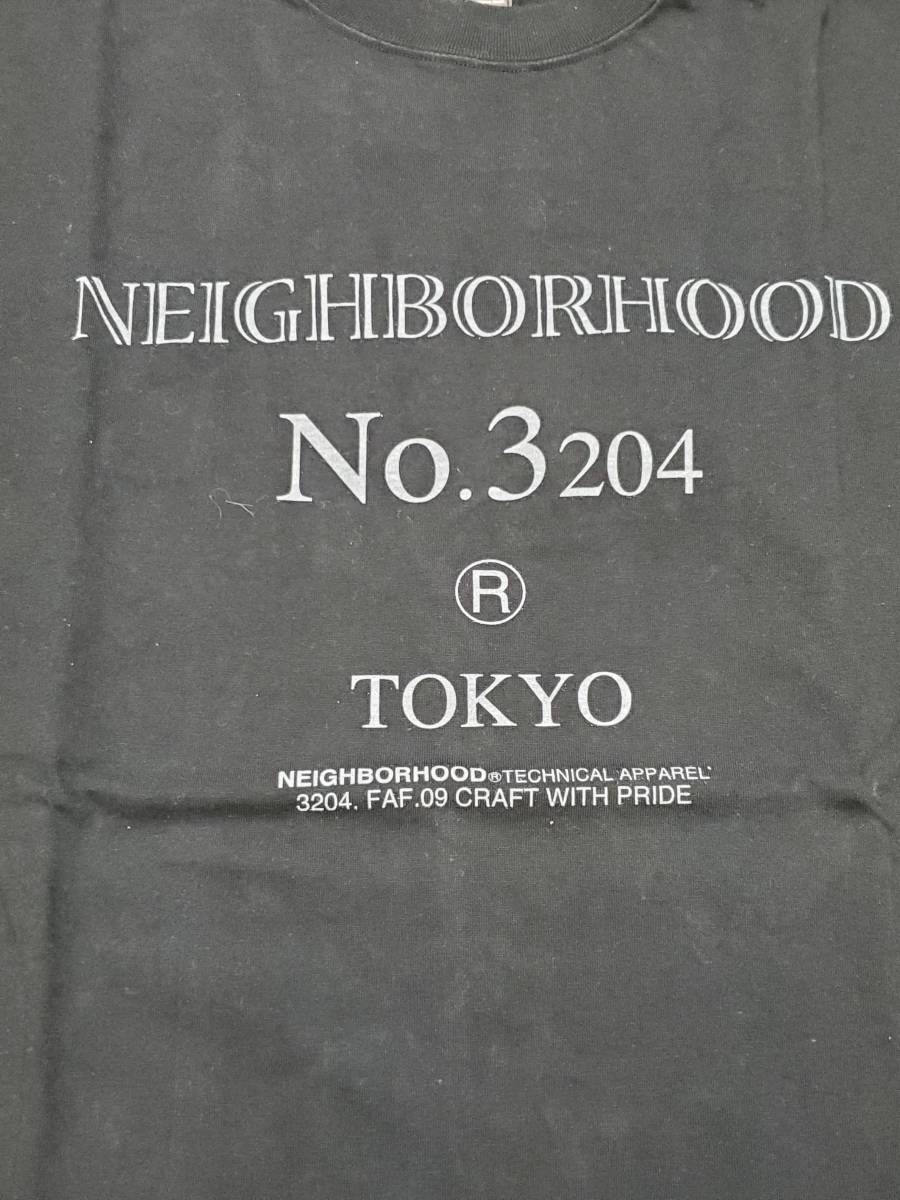 1005-207* new goods unused neighborhood N3 204 Logo t Neighborhood number 3 tee BLACK collectors item men's L size short sleeves 