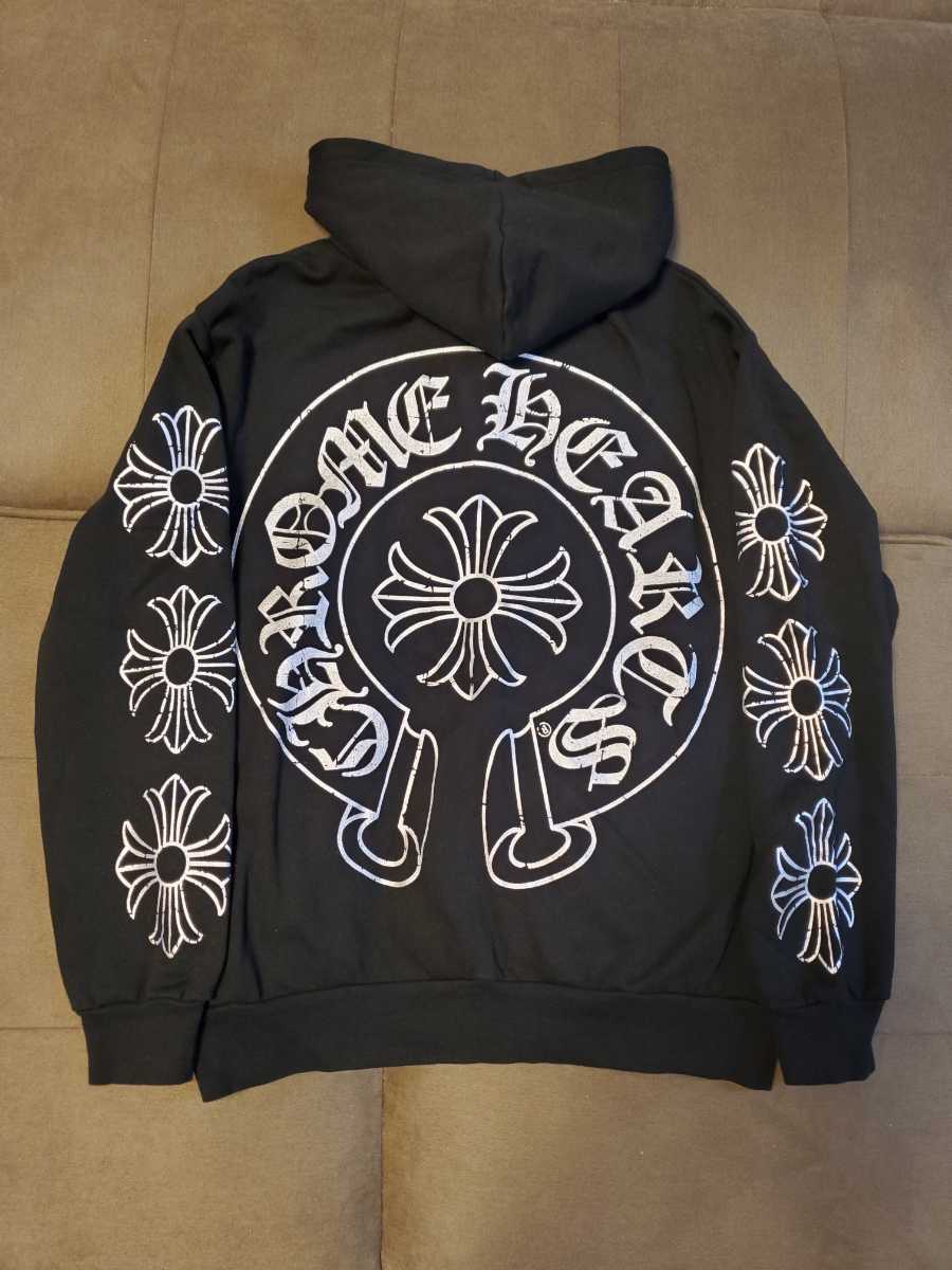 CHROME HEARTS ホースシューロゴ スウェットジップパーカー クロム