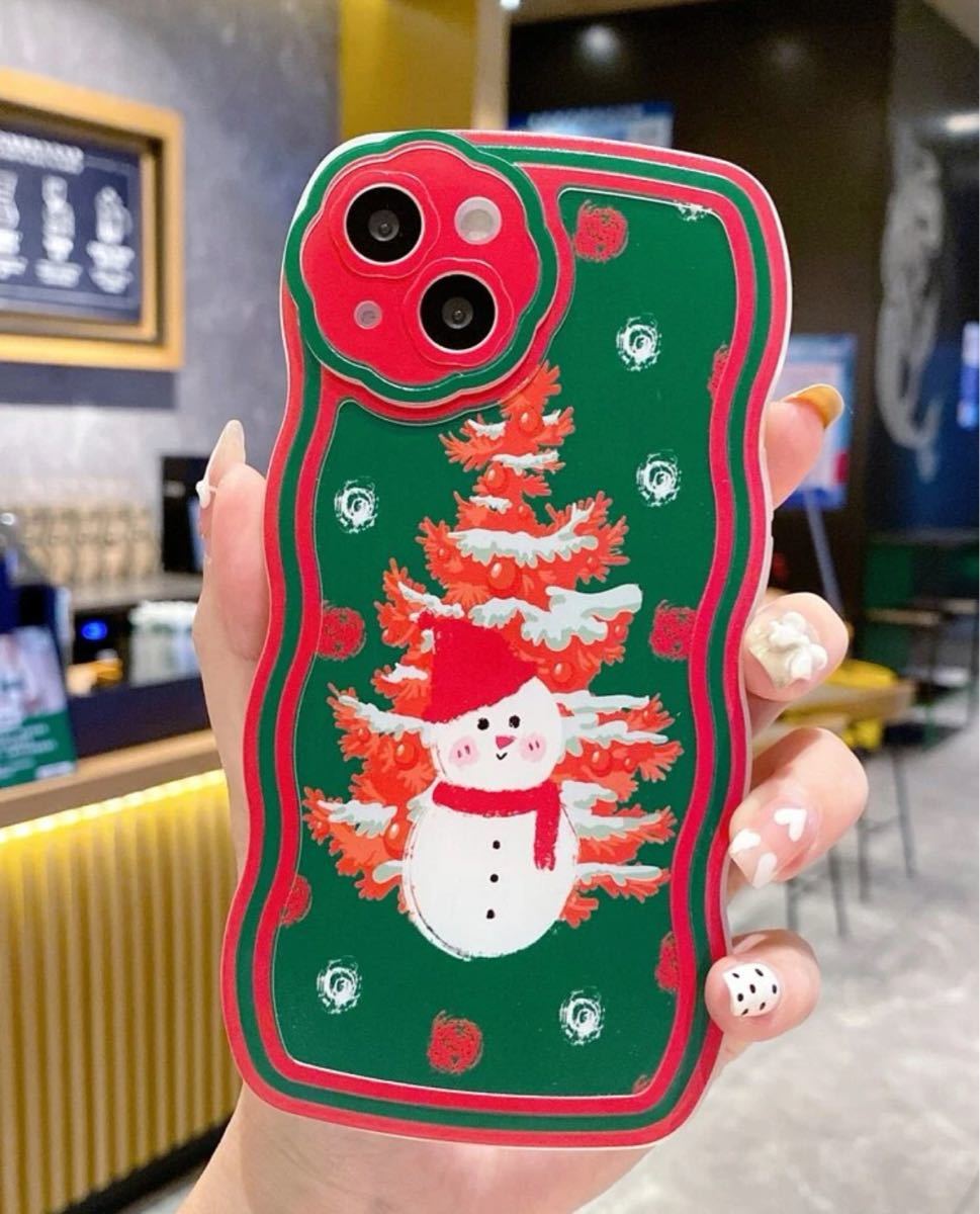 クリスマス 雪だるま iPhone13対応スマホソフトケース