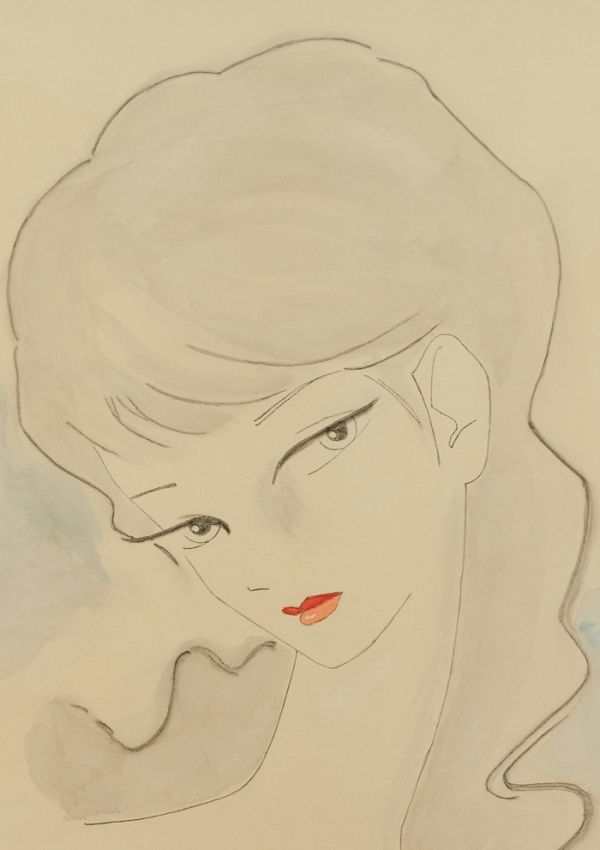 Yahoo!オークション - 東郷青児 水彩 手描き《婦人像》表サイン Yahoo!オークション - 東郷青児 水彩 手描き《婦人像》表サイン