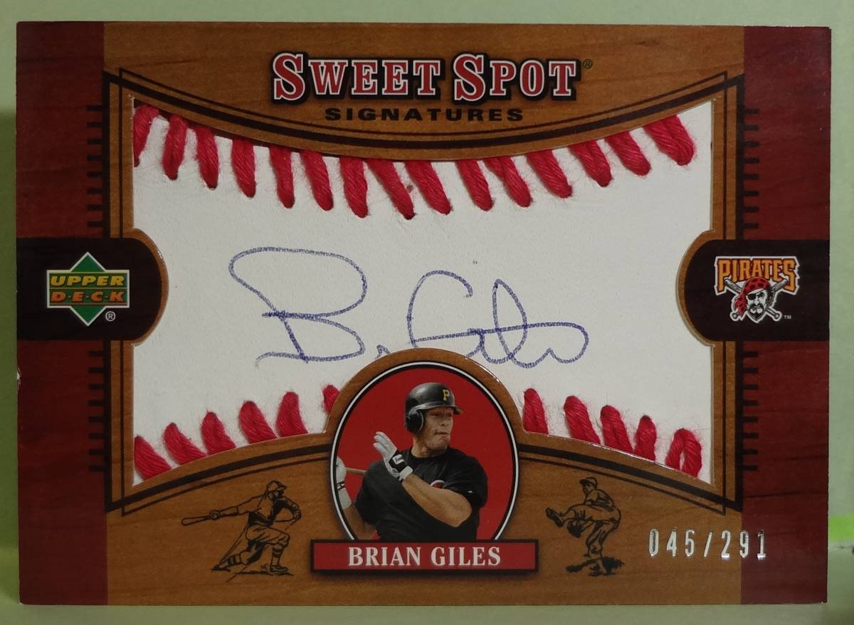 MLB ブライアン・ジャイルズ 2002 Sweet Spot Signatures Brian Giles 　限定２９１枚_画像1