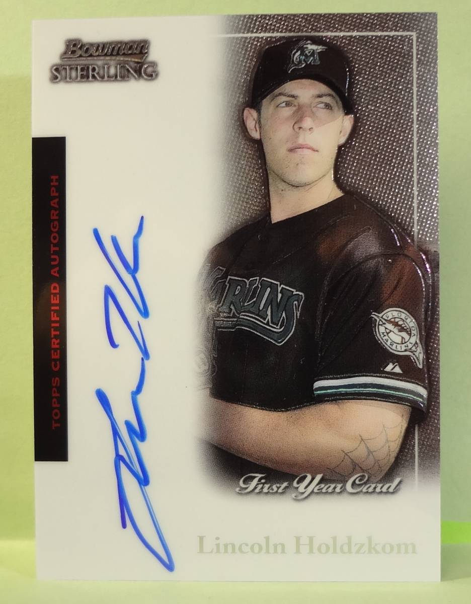 MLB 2004 リンカーン・ホルツコム Bowman Sterling Lincoln Holdzkom Auto _画像2