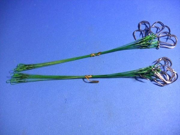 サゴシ・サワラ・太刀魚多発地帯での青物釣り、ノマセ仕掛けに、ワイヤー＋フック15#　 200mm　20本　泳がせ釣りの鰆対策、_20本セット