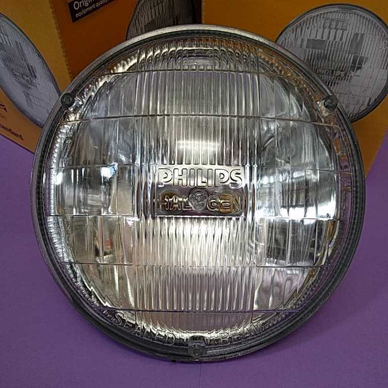 2 шт. комплект PHILIPS Halogen Sealed Beam Headlights галоген лампа-фара передняя фара передняя фара клапан(лампа) круг глаз 4 лампа Hi USA