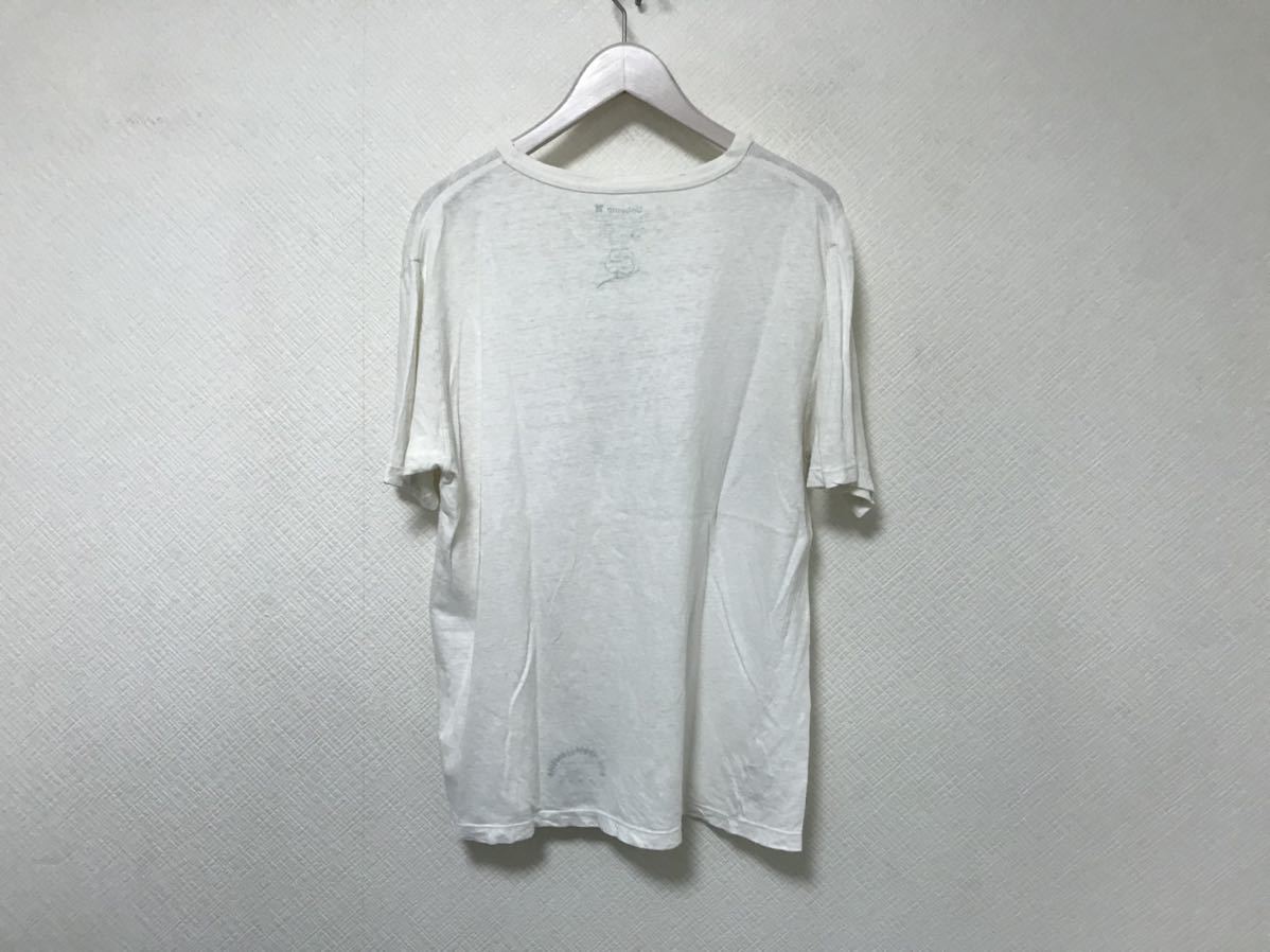 本物ゴーヘンプGohempコットンプリント半袖Tシャツメンズアメカジサーフミリタリー白ホワイトL_画像3