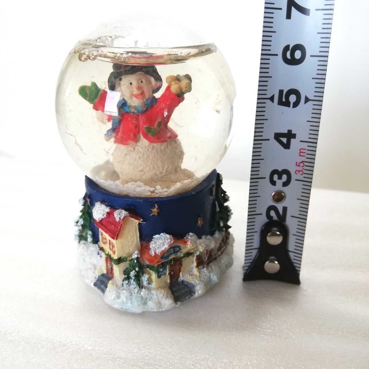 クリスマス 雪だるま レジン樹脂 スノードーム スノーグローブ 高さ6.8cm [置物 ガラスドーム]の画像7