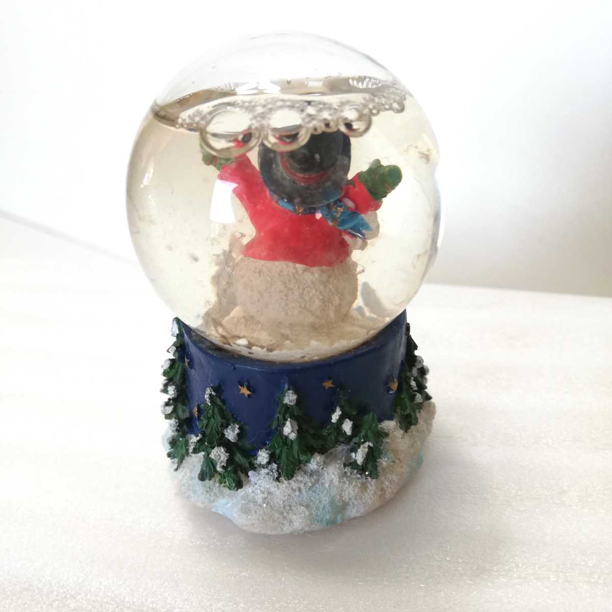 クリスマス 雪だるま レジン樹脂 スノードーム スノーグローブ 高さ6.8cm [置物 ガラスドーム]の画像6