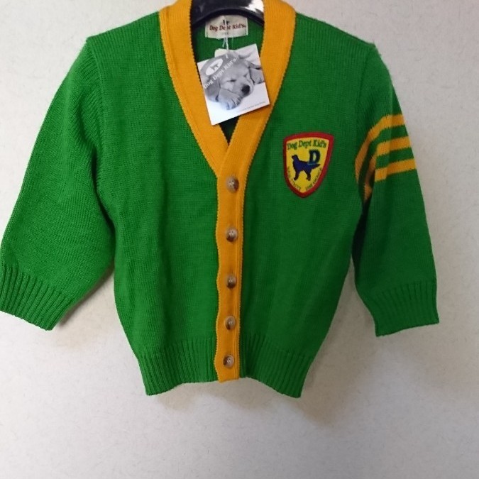 大幅値下【新品】DogDept Kidsカーディガン サイズ90グリーンとイエロー