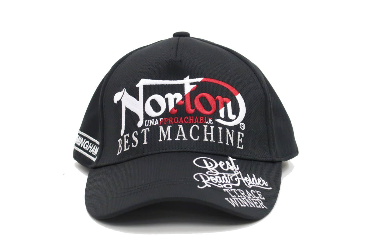 ノートンゴルフ キャップ Norton 帽子 ベーシック ドライメッシュ キャップ 2トーン刺繍 222NN8700 新品 ブラック_画像2