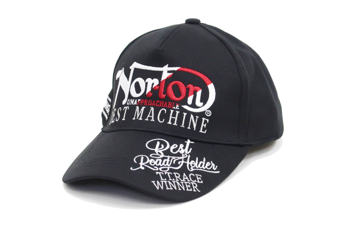 ノートンゴルフ キャップ Norton 帽子 ベーシック ドライメッシュ キャップ 2トーン刺繍 222NN8700 新品 ブラック_画像1