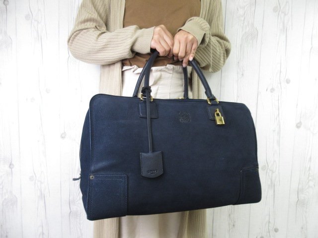極美品 LOEWE ロエベ アナグラム アマソナ44 トートバッグ ボストン
