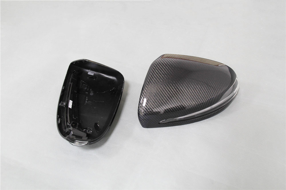 BENZ carbon made Benz W205 W222 W213 X205 C S GLC E exchange type mirror cover left steering wheel free shipping 