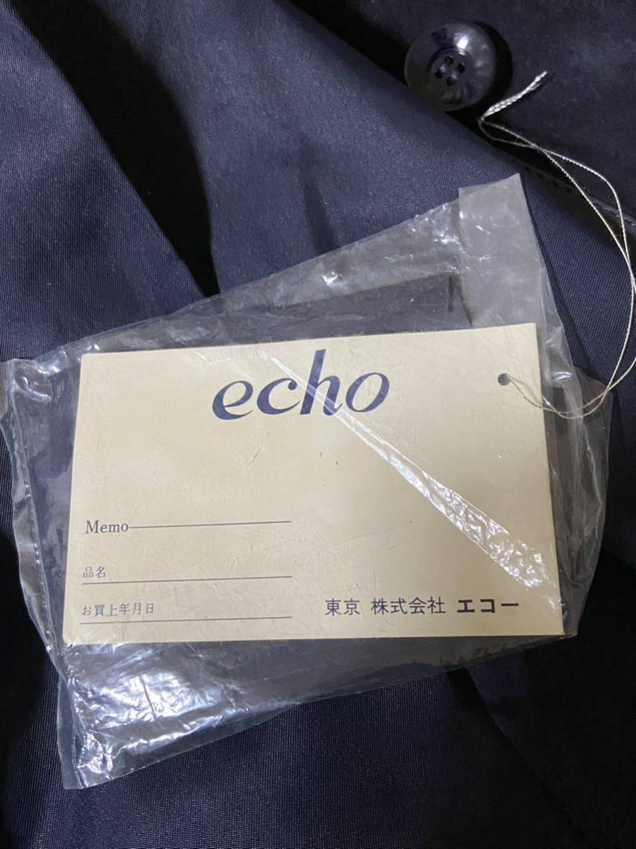 H008 新品タグ付き ECHO エコー ロング レザーコート 牛革 サイズ9 レディース_画像6