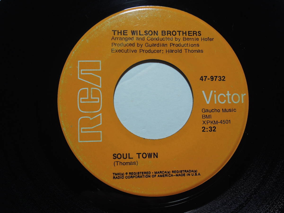 The Wilson Brothers・Soul Town / I’ll Always Love You　US 7”　w/original company bag_画像2