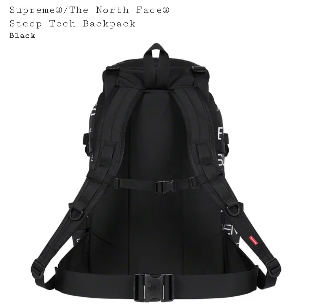 新品未使用 Supreme The North Face Steep Tech Backpack Black