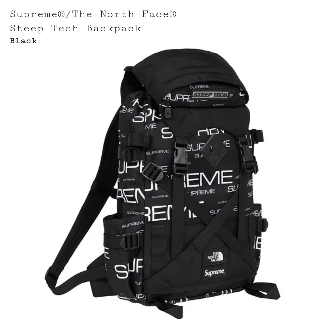 新品未使用 Supreme The North Face Steep Tech Backpack Black