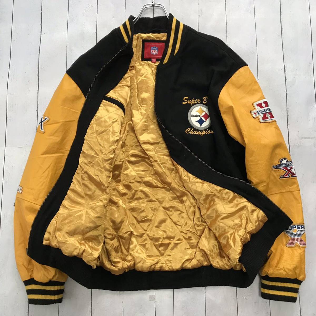 NFL STEELERS スティーラーズ Super Bowl 刺繍&ワッペン 袖革