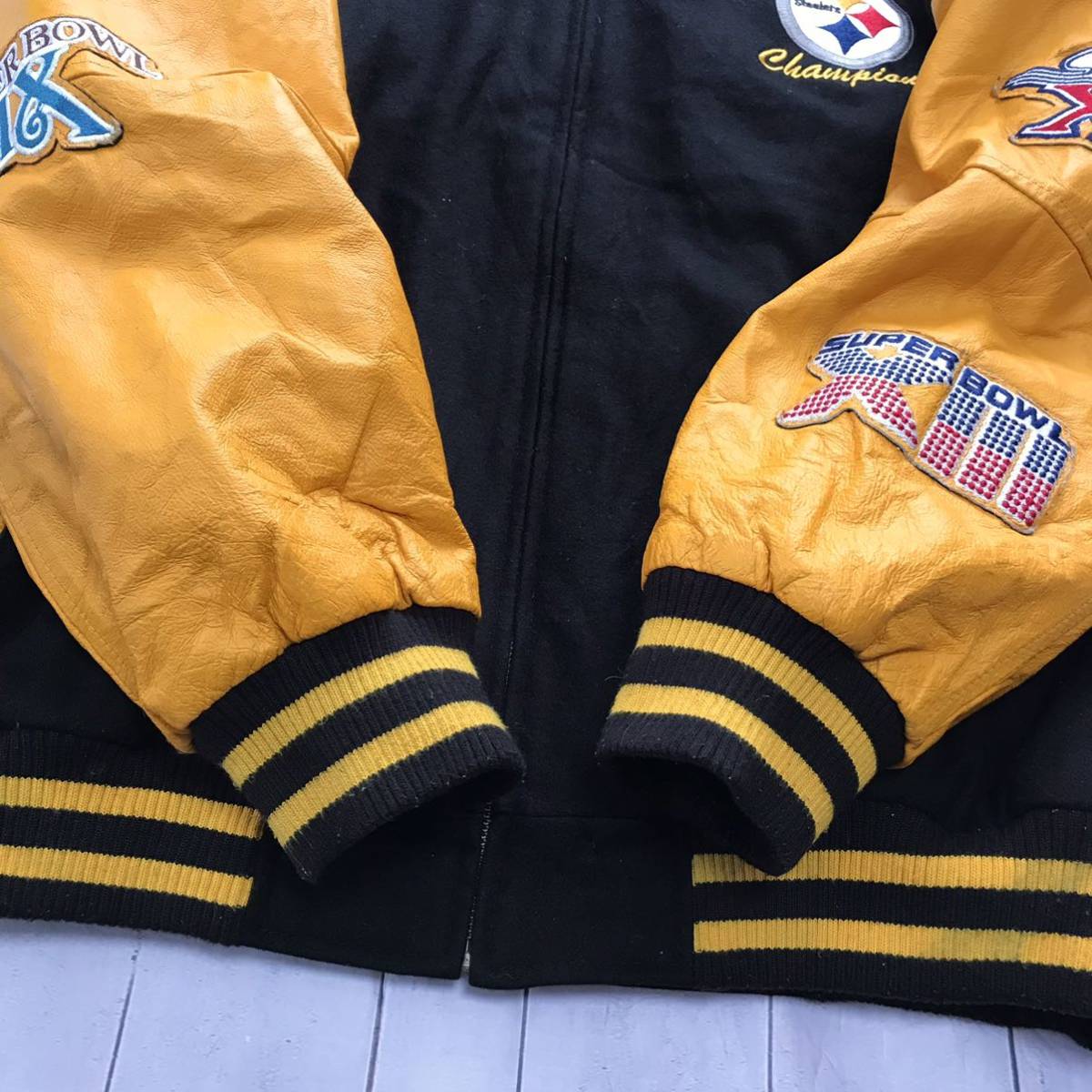 NFL STEELERS スティーラーズ Super Bowl 刺繍&ワッペン 袖革
