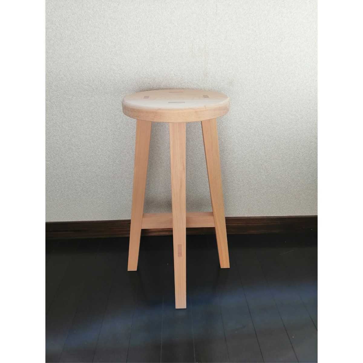 木製スツール 高さ52cm 丸椅子 stool 猫犬 4FukhStZZB